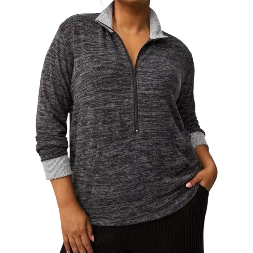 Torrid NWT Women's Super Soft Plush Half Zip Sleep Sweatshirt Sz 0(12/L)